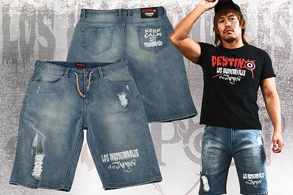 内藤哲也 デニムショートパンツ M ロスインゴベルナブレス 新品・未開封 8/2（水）15:00から予約再開!!闘魂SHOP通販サイトに『内藤哲也 デニム