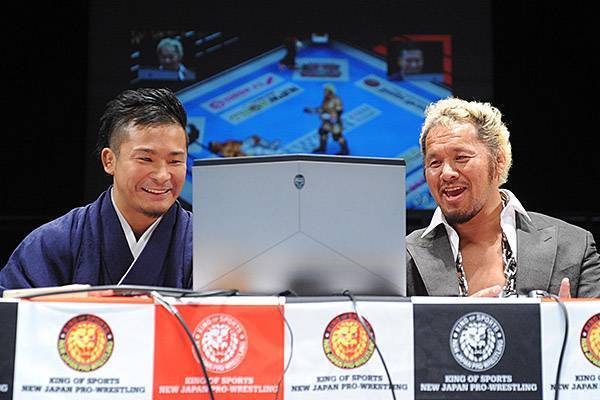 真壁 Kushidaも大興奮 大人気ゲーム ファイヤープロレスリング ワールド に新日本プロレスの選手が実名で登場 大プロレス祭り会見 新日本プロレスリング