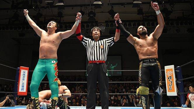 ロッキーの“技アリ”逆転勝利に場内大爆発！ 監督タッグが“前年度覇者”SHO＆YOHを下して首位タイへ!!【10.26後楽園結果】