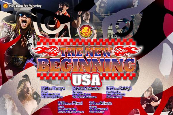 The New Beginning Usa ツアー 現地時間 年1月24日 金 開催のタンパ大会 1月27日 月 開催のローリー大会のチケット概要が決定 新日本プロレスリング