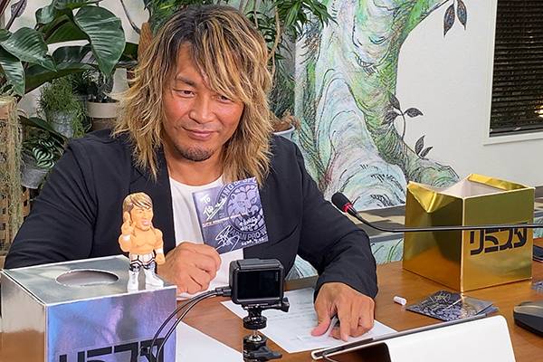 新日本プロレス　ヤングライオン　棚橋弘至サイン入り　#白るまんどのフィギュア 新日本プロレス ヤングライオン 棚橋弘至サイン入り #白るまんどの