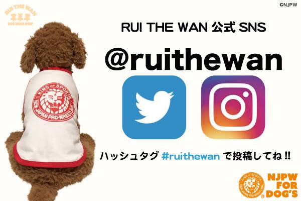 犬服♡ RUI 新日本プロレス×ドッグウェアー】“RUI THE WAN”がリニューアル半年を