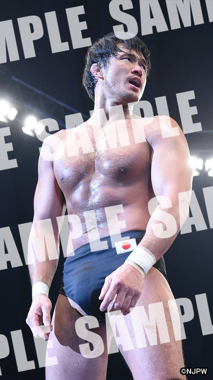 AEW (元新日本プロレス)　柴田勝頼　直筆サイン入りフォトフレーム 波打つ胸元💥 . 衝撃を物語っていますね😳 . #柴田勝頼