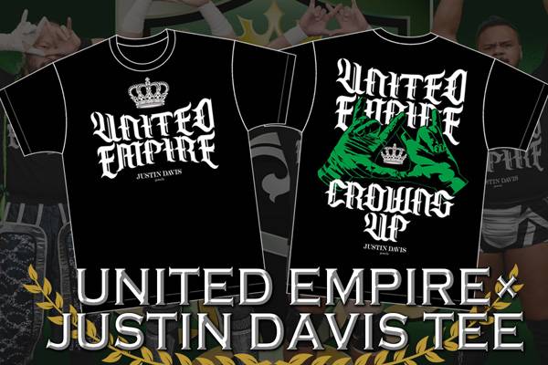 UNITED EMPIREのコスチュームを手掛ける「JUSTIN DAVIS」とのコラボT 