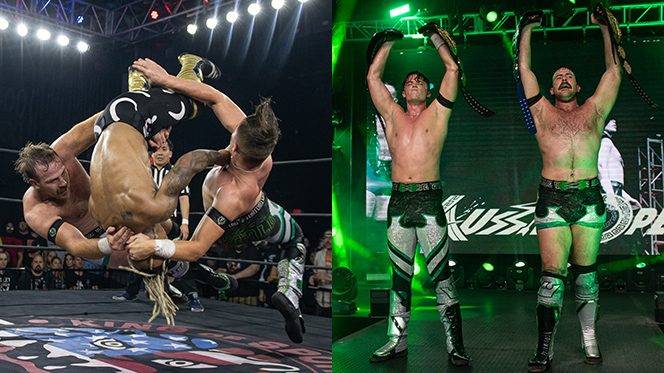 場内熱狂の好勝負！急遽実現のSTRONGタッグ王座戦、石井＆リオが大奮戦も最後はオージー・オープンが圧巻勝利で“初防衛”に成功!!【4.16フィラデルフィア結果】