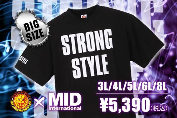 大きいサイズ】新日本プロレス STRONG STYLE半袖Tシャツが大きいサイズ