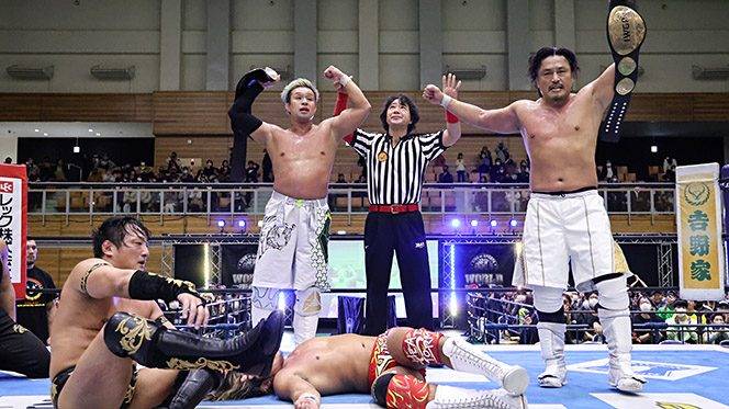 3連覇を狙う毘沙門がJ・5・Gに激勝！ G.o.Dはモンスターソースとの熱戦を制す！ IWGPとSTRONGのタッグ王者が準決勝戦へ進出！【12.7都城・試合結果】