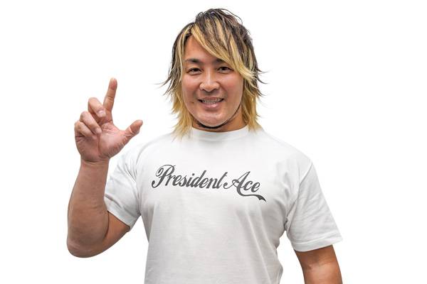 棚橋”新社長”Tシャツ&オカダ選手のトーショピ先行発売グッズ2種 棚橋”新社長”Tシャツ&オカダ選手のトーショピ先行発売グッズ2種