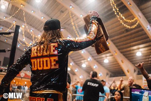 現地時間：3.29MLW・フロリダ大会にて、“NJPW WORLD認定TV王者”マット