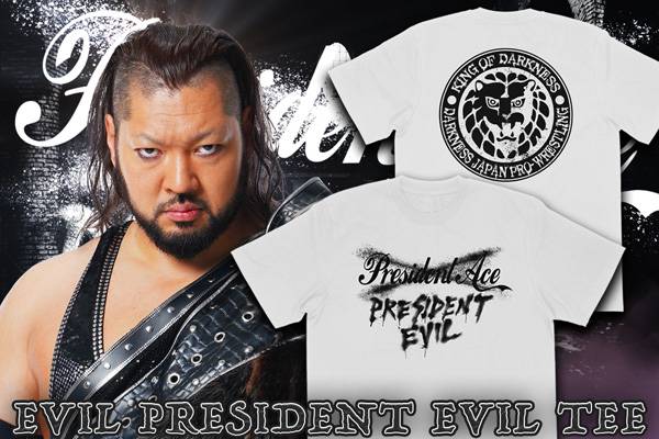 4.23後楽園大会から『EVIL“社長”Tシャツ』が緊急発売！ | 新日本