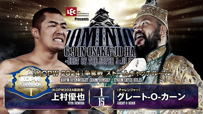新日本プロレス DOMINION 6.9 大阪城ホール  2階指定席　1枚 新日本プロレス 6/9(土)大阪城ホール大会 2階指定席1枚
