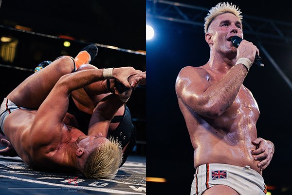 エチセロとのサブミッション合戦を制したザックが、IWGP 世界ヘビー級