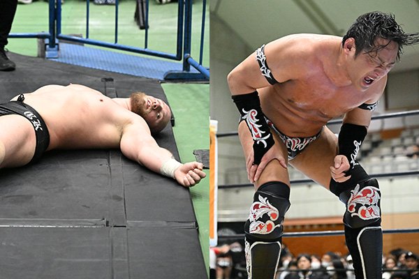 海野が新技Second Chapterで“宿敵”オーカーンに雪辱勝利！ H.O.Tの乱入