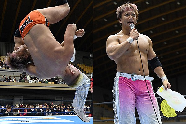 WK19】“1.4東京ドーム前哨戦”で王者ザックと激闘！ 海野がIWGP世界