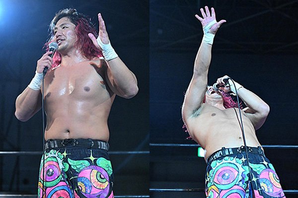 新日本プロレスの熱い試合で場内大歓声！ 最後の締めは“DJ”ヒロムが