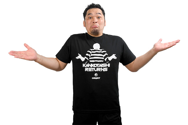 矢野通、棚橋弘至のCONVICTコラボTシャツを会場特別販売！ | 新