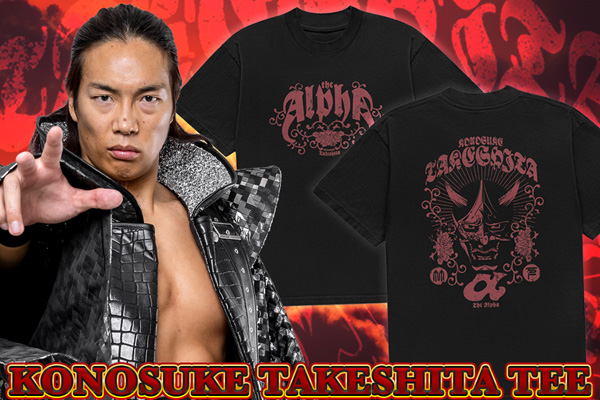 KONOSUKE TAKESHITA選手の『”The ALPHA 般若 2025”Tシャツ』を闘魂SHOP