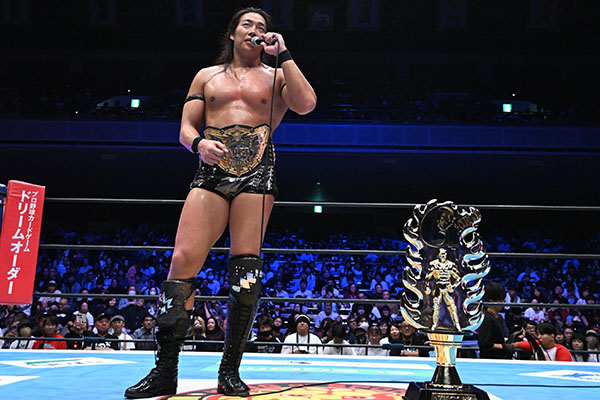Hirooki Goto challenges new IWGP World Champion Konosuke Takeshita