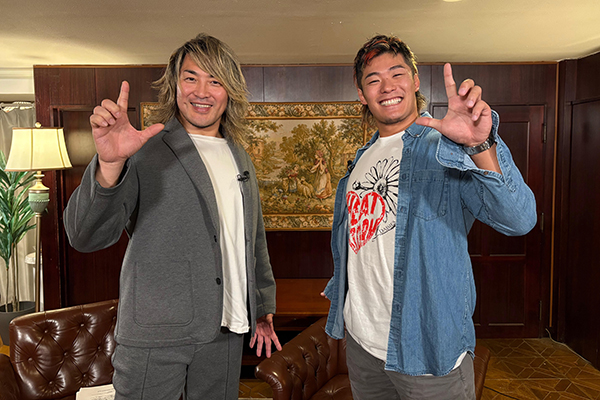 上村　石井　上村　プロ格ヒーローズ　新日本プロレス 新日本】上村優也が棚橋弘至と握手「Just 4 Guysは終わらせない」本隊