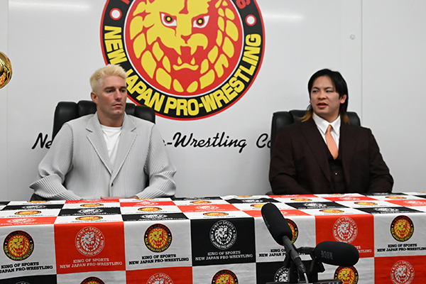 Sabre, Oiwa talk trophy win, work to come in World Tag League