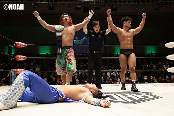 1.1日本武道館の前哨タッグ戦、なんとGHCジュニア王者・ヒロムが、次期