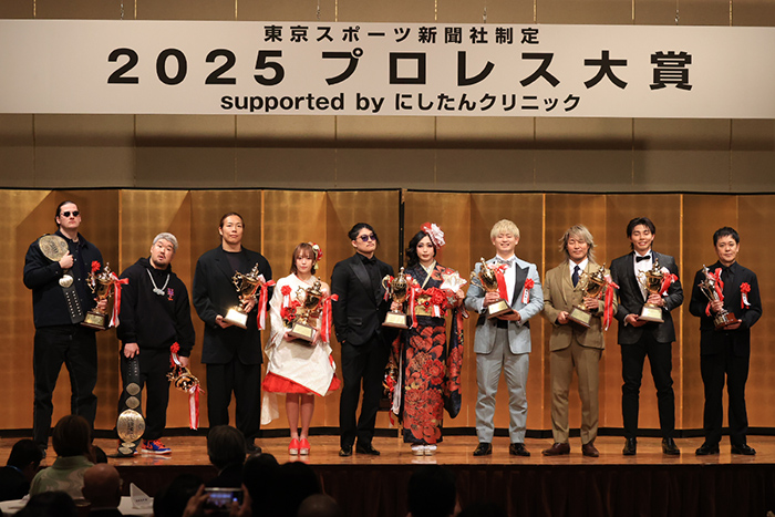 中京スポーツ　プロレス大賞授賞式。 東京スポーツ2025 プロレス大賞受賞式】“最優秀タッグ賞”OSKAR「この
