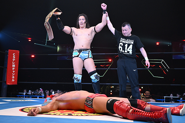 World TV title remains with Takeshita after show of SANADA-ism