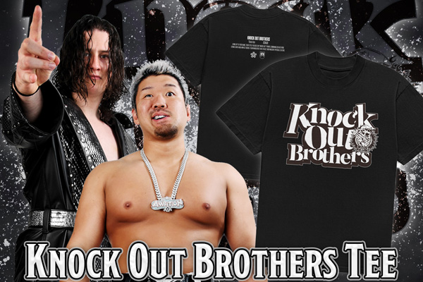 KKNOCKOUT ノックアウトベロアセットアップ 格子柄 黒 7.6後楽園大会から発売！Knock Out Brothersの新作グッズが完成！ | 新