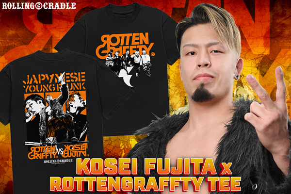 ROTTENGRAFFTY×藤田晃生×ROLLING CRADLE”コラボTシャツを通販&会場で