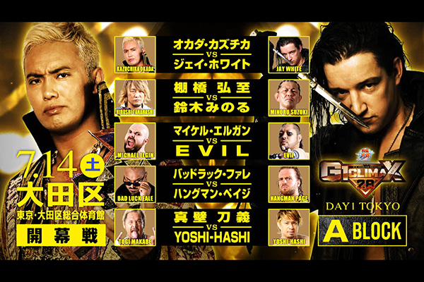 Cards announced for the league phase of G1 CLIMAX 28!! An opening