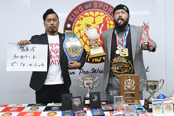 Great-O-Khan, Shingo Takagi choose KOPW stipulations! | NEW JAPAN