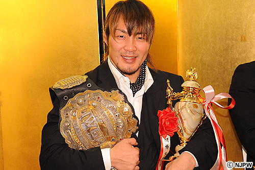 プロレスを次のステージへ！」 “MVP”棚橋弘至が喜びの声! 中邑、オカダ