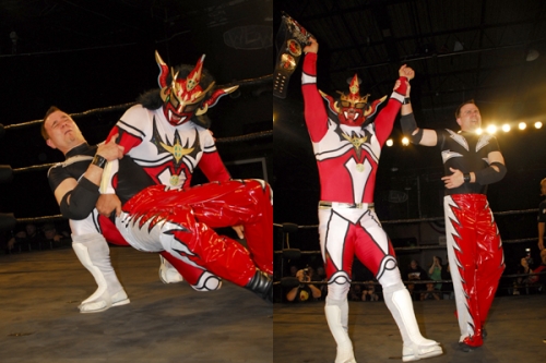 ライガー、ECWアリーナに登場!! JAPWライトヘビー級王座奪取翌日、早く