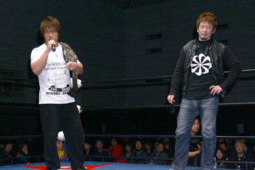 金本浩二、全日本プロレスで“盟友”稔と電撃的にタッグ再結成アピール